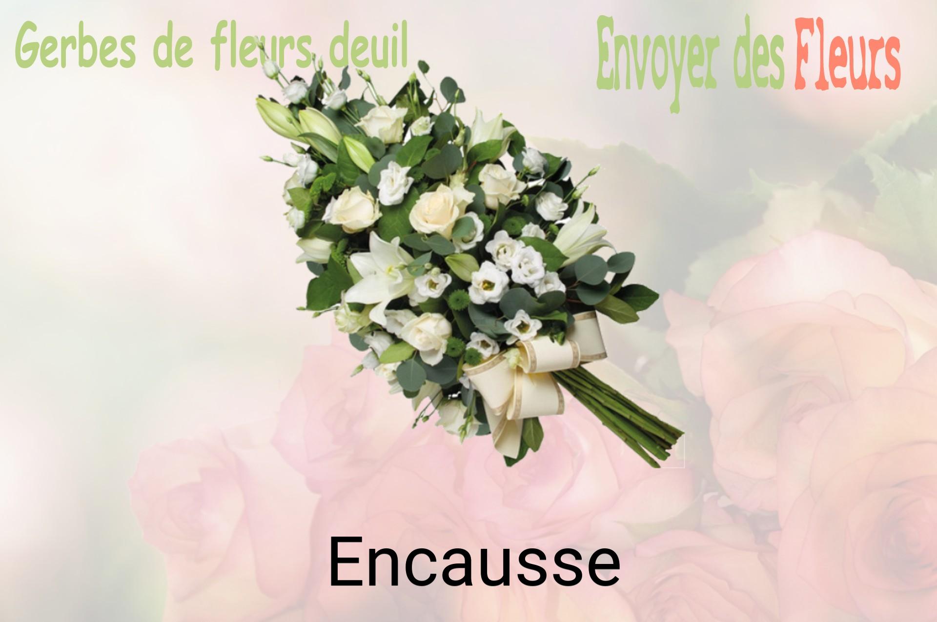 Gerbe de fleurs de deuil livrée à Encausse